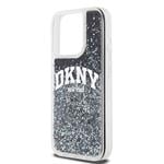 DKNY Liquid Glitter Arch Logo Zadný kryt pre iPhone 15 Pro Black