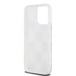 DKNY Liquid Glitter Checkered Pattern Zadný kryt pre iPhone 15 Pro Max Transparent