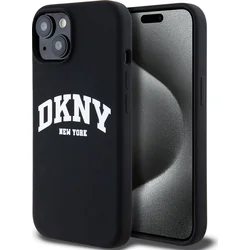 DKNY Liquid Silicone Arch Logo MagSafe zadný kryt pre iPhone 11 Black