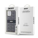 DKNY PC/TPU opakovaný vzor Tonal Stripe Magsafe zadný kryt pre iPhone 13 Black