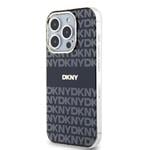 DKNY PC/TPU opakovaný vzor Tonal Stripe Magsafe zadný kryt pre iPhone 13 Pro Max Black