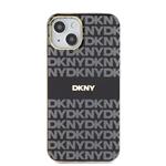 DKNY PC/TPU opakovaný vzor Tonal Stripe Magsafe zadný kryt pre iPhone 14 Black