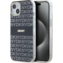 DKNY PC/TPU opakovaný vzor Tonal Stripe Magsafe zadný kryt pre iPhone 14 Black