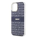 DKNY PC/TPU opakovaný vzor Tonal Stripe Magsafe zadný kryt pre iPhone 14 Blue