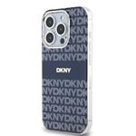 DKNY PC/TPU opakovaný vzor Tonal Stripe Magsafe zadný kryt pre iPhone 14 Pro Max Blue