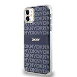 DKNY PC/TPU opakujúci sa vzor Tonal Stripe Magsafe zadný kryt pre iPhone 11 Blue