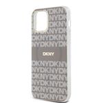 DKNY PC/TPU opakujúci sa vzor Tonal Stripe Magsafe zadný kryt pre iPhone 12/12 Pro Beige