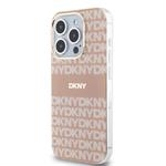 DKNY PC/TPU opakujúci sa vzor Tonal Stripe Magsafe zadný kryt pre iPhone 13 Pro Pink
