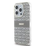 DKNY PC/TPU opakujúci sa vzor Tonal Stripe Magsafe zadný kryt pre iPhone 14 Pro Beige