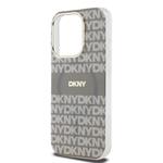 DKNY PC/TPU opakujúci sa vzor Tonal Stripe Magsafe zadný kryt pre iPhone 14 Pro Max Beige
