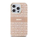DKNY PC/TPU opakujúci sa vzor Tonal Stripe Magsafe zadný kryt pre iPhone 14 Pro Max Pink