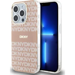 DKNY PC/TPU opakujúci sa vzor Tonal Stripe Magsafe zadný kryt pre iPhone 14 Pro Pink