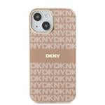 DKNY PC/TPU opakujúci sa vzor Tonal Stripe Magsafe zadný kryt pre iPhone 14 ružový