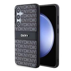 DKNY PC/TPU Repeat Pattern Tonal Stripe Zadní Kryt pro Samsung S24 Black