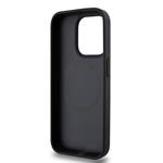 DKNY PU kožený zadný kryt s opakujúcim sa vzorom Magsafe pre iPhone 13 Pro Max Black
