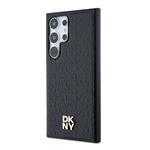 DKNY PU kožený zadný kryt s opakujúcim sa vzorom Magsafe pre Samsung Galaxy S24 Ultra Black
