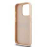 DKNY PU kožený zadný kryt s opakujúcim sa vzorom pre iPhone 14 Pro Max Pink