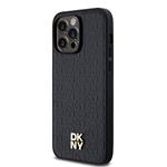 DKNY PU Leather Repeat Pattern Stack Logo Magsafe Zadní Kryt pro iPhone 13 Pro Max Black