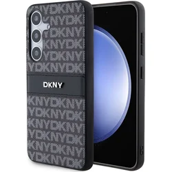 DKNY Zadný kryt PC/TPU s opakujúcim sa vzorom Tonal Stripe pre Samsung S24 Black