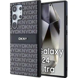 DKNY Zadný kryt PC/TPU s opakujúcim sa vzorom v tvare pruhu pre Samsung S24 Ultra Black