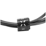 Dlhý dátový a nabíjací kábel FIXED s konektormi USB/USB-C, USB 2.0, 2 metre, čierny