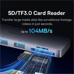 Dokovací stanice 6v1 Baseus Ultra Joy 1xUSB-C, 3xUSB, SD/microSD slot šedá