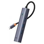Dokovací stanice Baseus Ultra Joy USB 6v1 (USB-C/1xHDMI4K30Hz/3xUSB 3.0/1xPD/RJ45) šedá