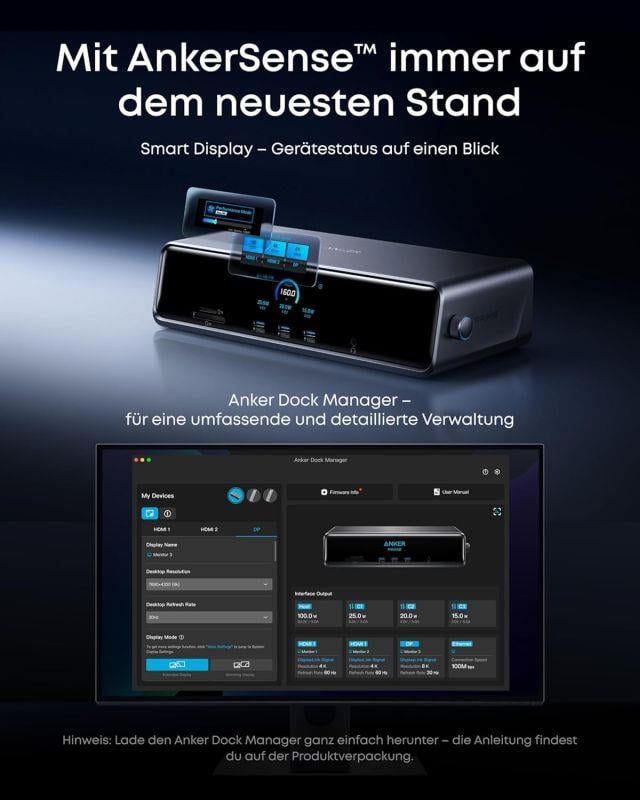 Dokovacia stanica 14 v 1 Anker Prime 140 W