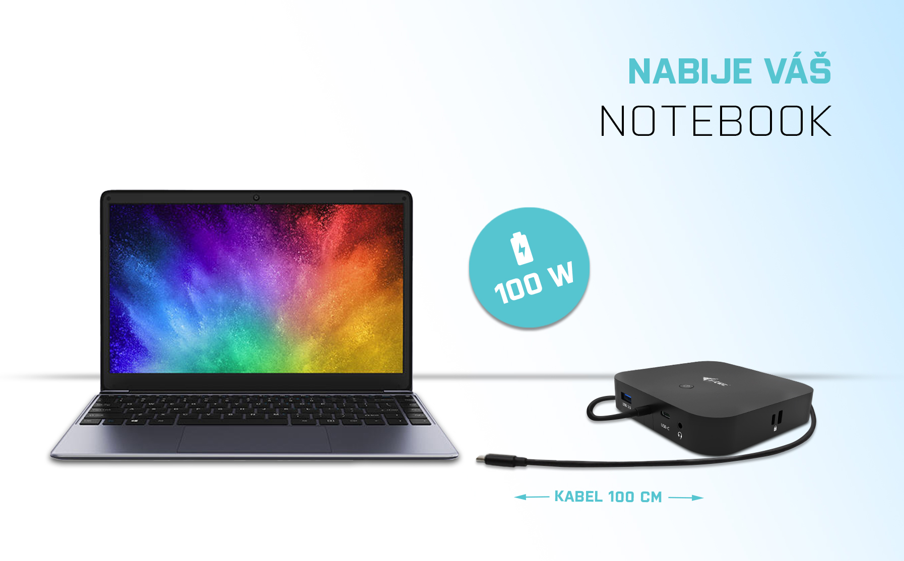Dokovacia stanica i-tec USB-C HDMI DP s napájaním Power Delivery 100 W