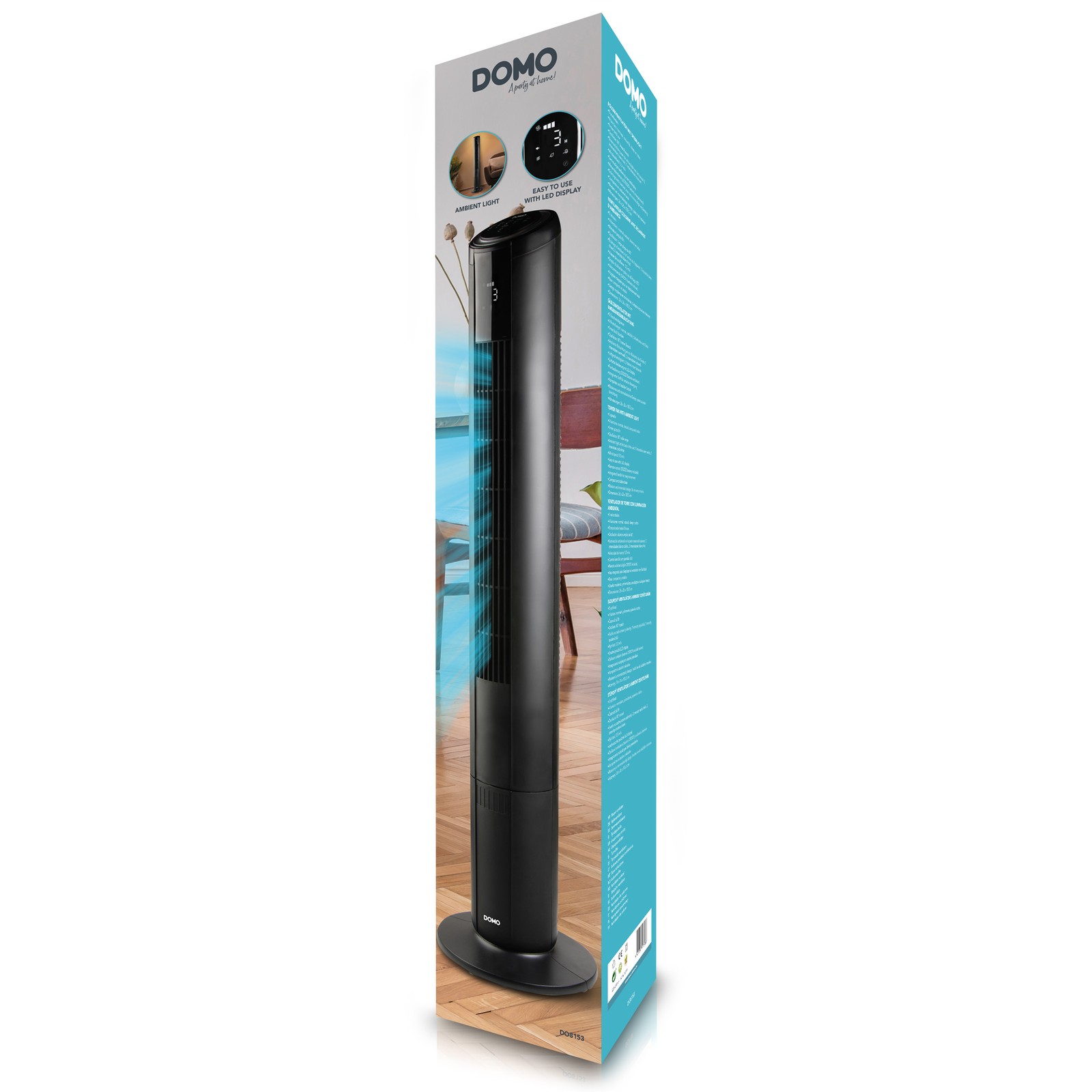 DOMO DO8153 Stĺpový ventilátor s ovládaním a podsvietením