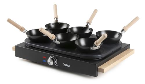 DOMO DO8716W Elektrický lívanečník s wok pánvemi 