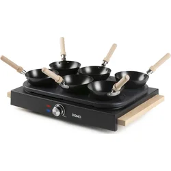 DOMO DO8716W Elektrický lívanečník s wok pánvemi 