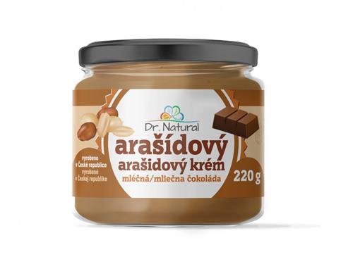 Dr.Natural Arašídový krém s mléčnou čokoládou, 220 g