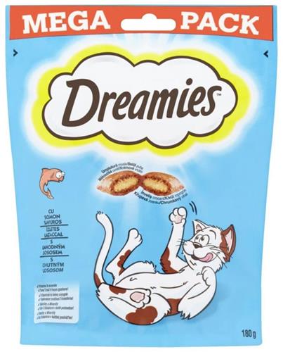 Dreamies pochoutka Mega Pack s lososem 180g