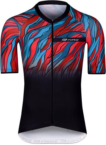 Dres Force LIFE čierno-petrolejovo-červený veľkosť 3XL