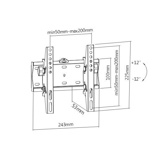 Držák TV GEMBIRD WM-42T-02, 23"-42" (30kg), náklopný