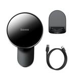 Držiak Baseus Big Energy s bezdrôtovým nabíjaním 15 W čierny (kompatibilný s Apple iPhone 12 Series)