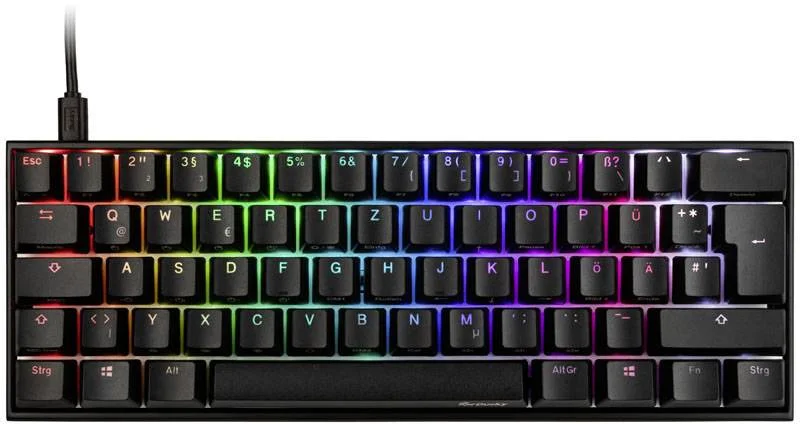 Ducky Mecha Mini Gaming, MX-Black, RGB-LED, čierna