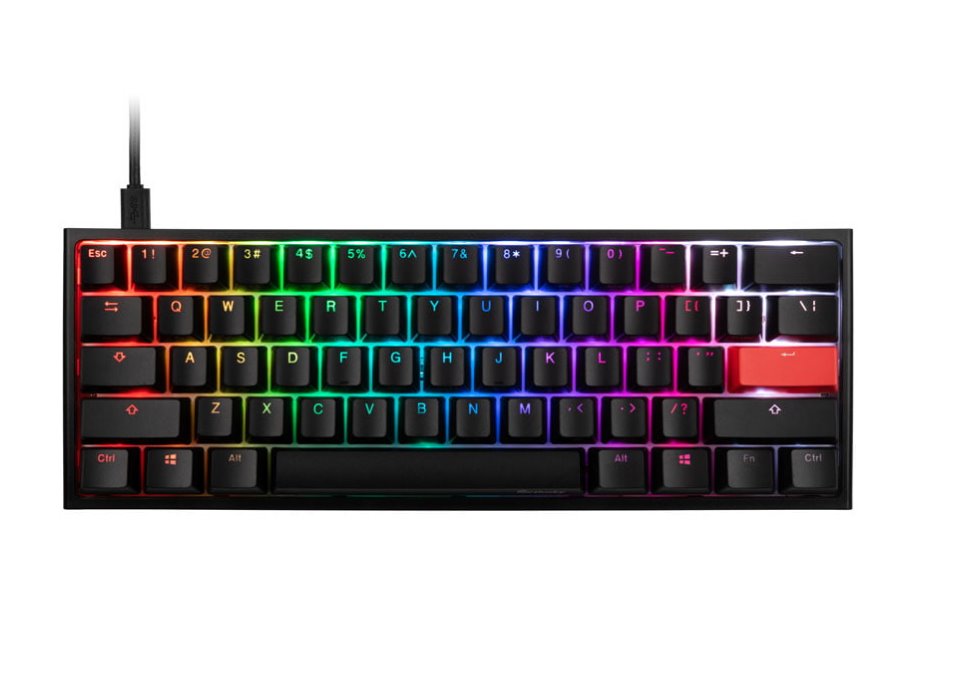 Ducky ONE 2 Mini Gaming, MX-Silent-Red, RGB-LED, Black (US)