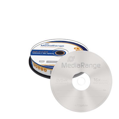 DVD+R MediaRange 4,7GB 16x spindl (10pack)
