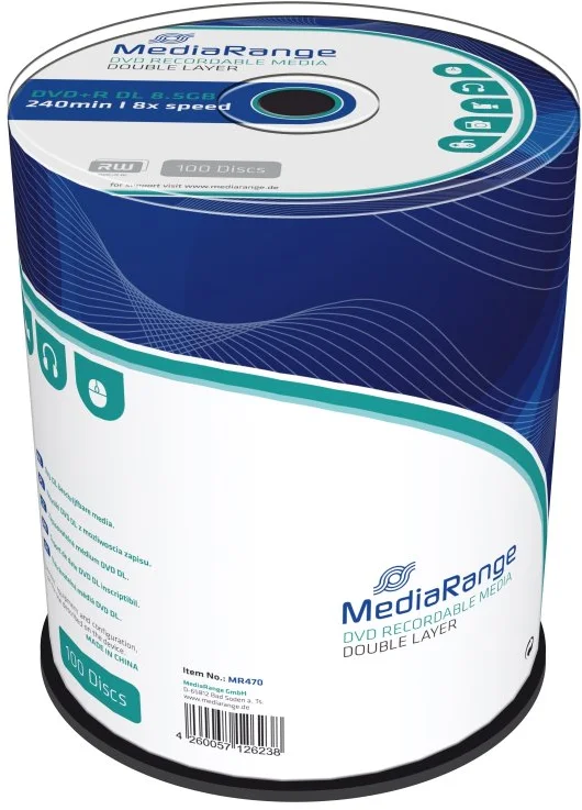 DVD+R MediaRange 4,7GB 8x SPINDL (100pack)