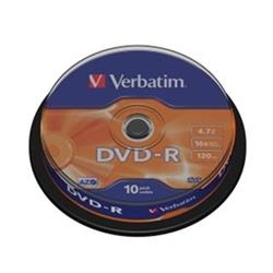 DVD-R VERBATIM 4,7GB  16x SPINDL (10pack)
