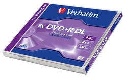 DVD+R VERBATIM 8,5GB 8x DoubleLayer jewel box 1kus