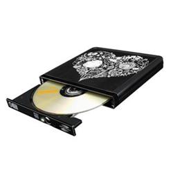 DVD RW LiteOn eNAU608 LightScribe Slim Black Externí mechanika,DVD±R/±RW,DVD±R DL,DVD-RAM,CD-R/RW,USB 2.0, Super tenká