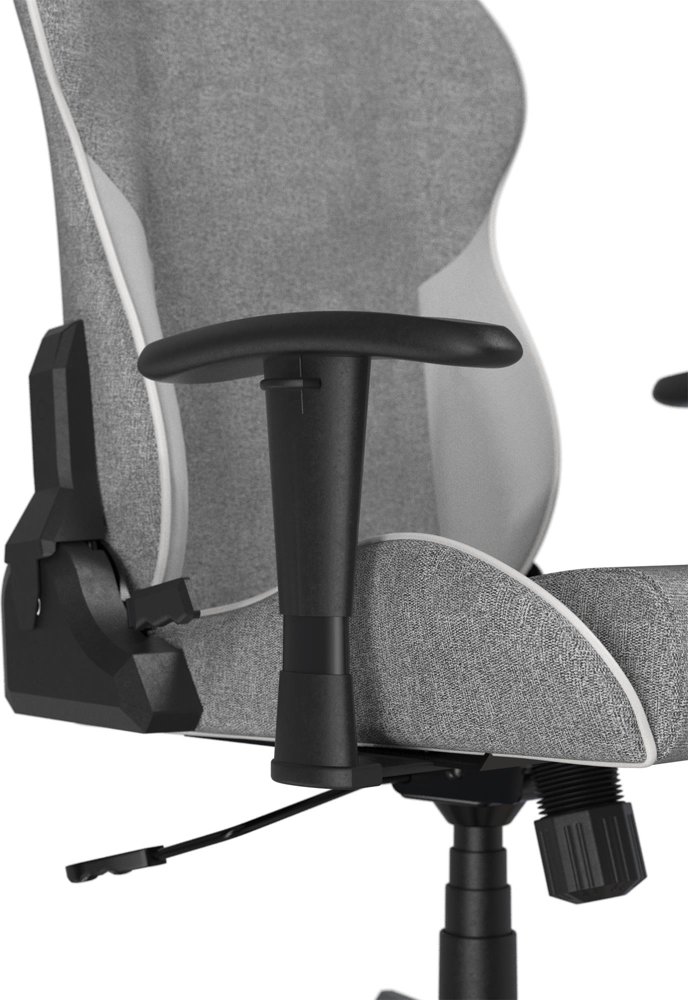 DXRacer Prince, šedo-bílá, látková