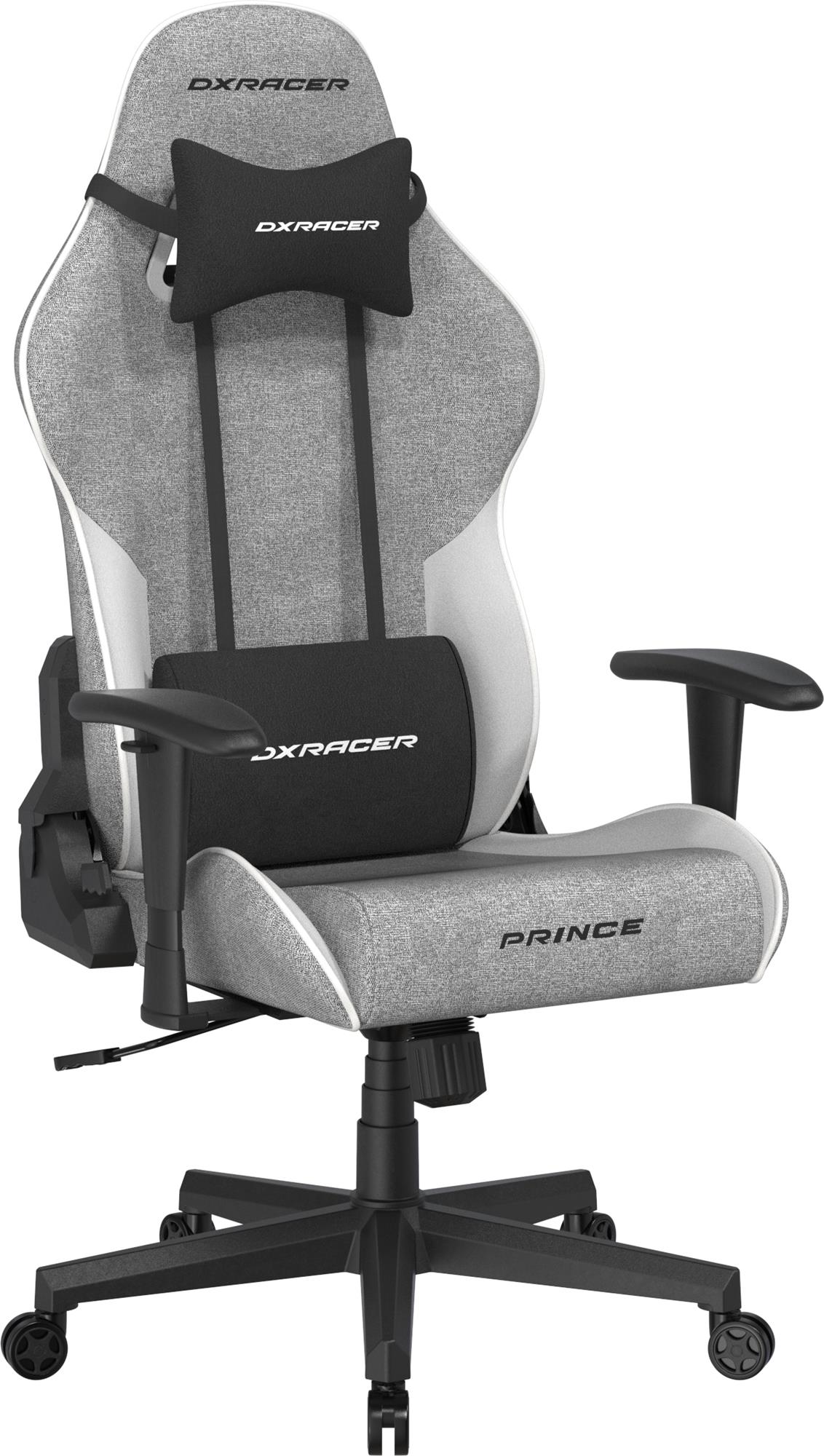 DXRacer Prince, šedo-bílá, látková