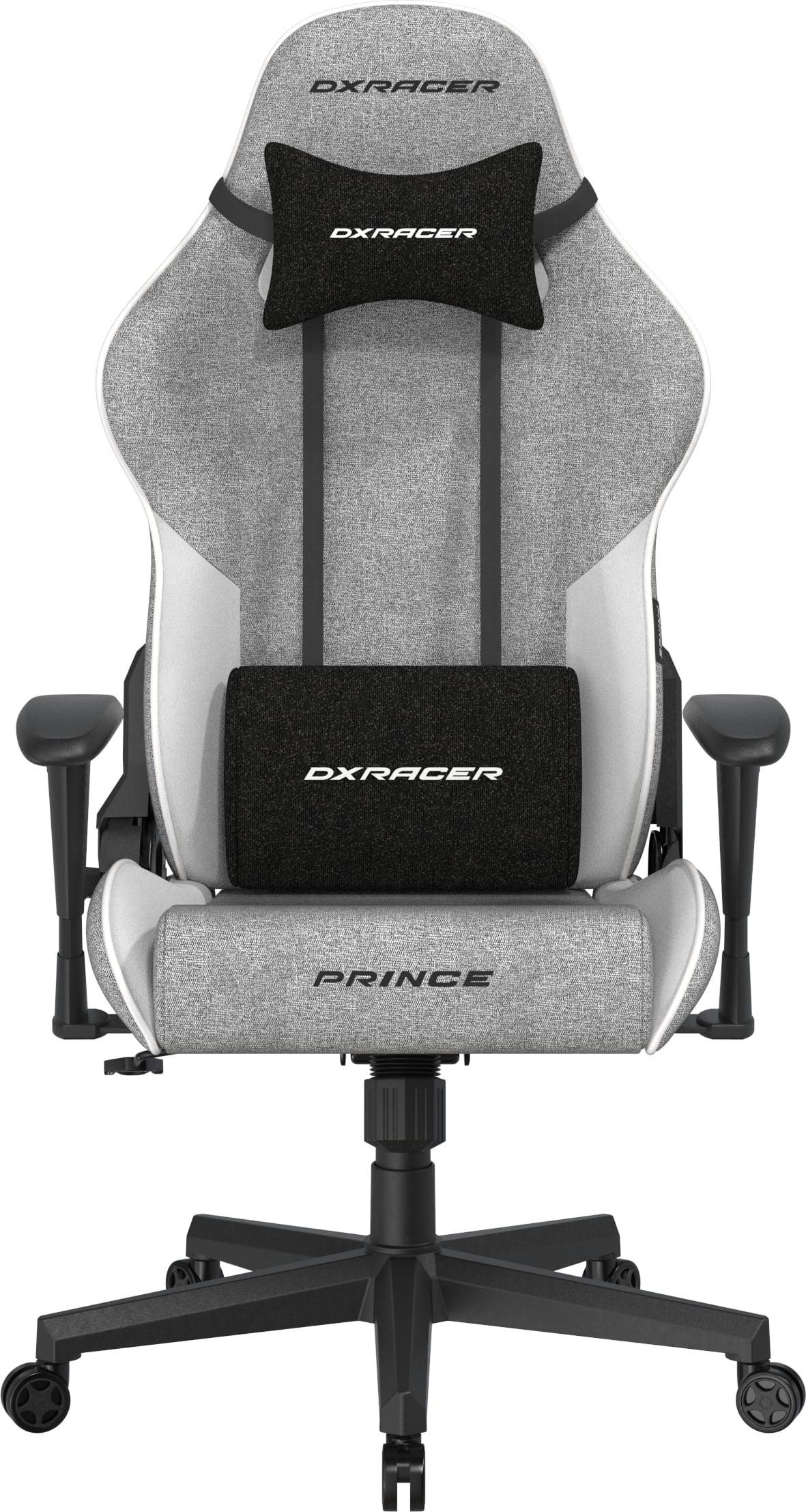 DXRacer Prince, šedo-bílá, látková
