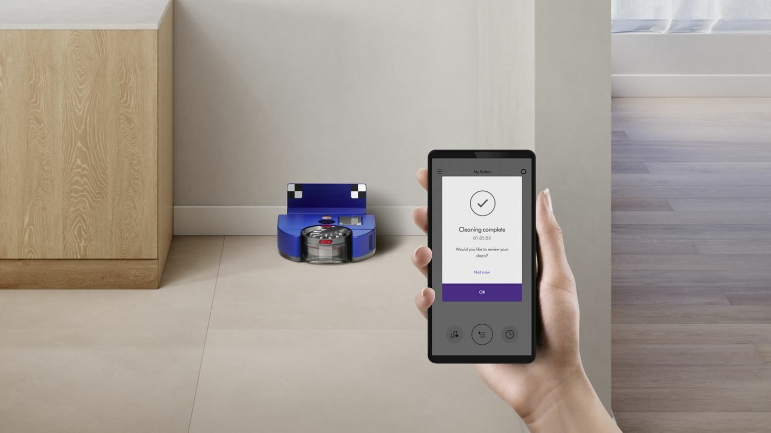 Dyson 360 Vis Nav, modrá/sivá