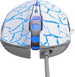 E-blue Mazer Pro Myš drátová, bílo-modrá, 2500DPI