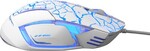 E-blue Mazer Pro Myš drátová, bílo-modrá, 2500DPI